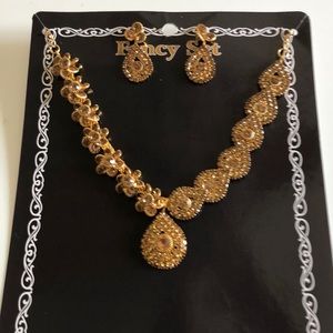 Fashion jewelry Neckless and Earrings set